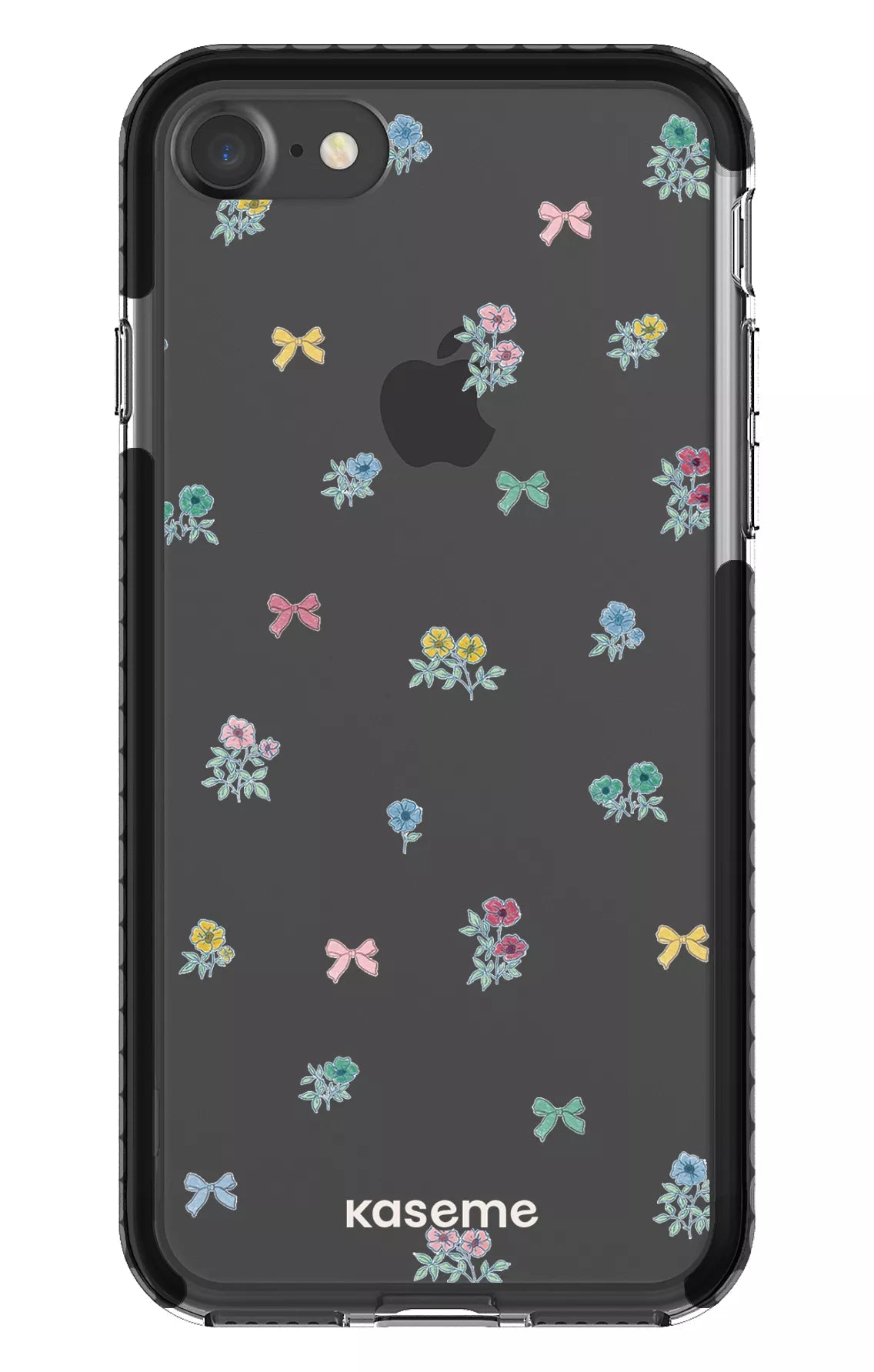 iPhone 7 Clear Case - Black Graceful Clear Case -