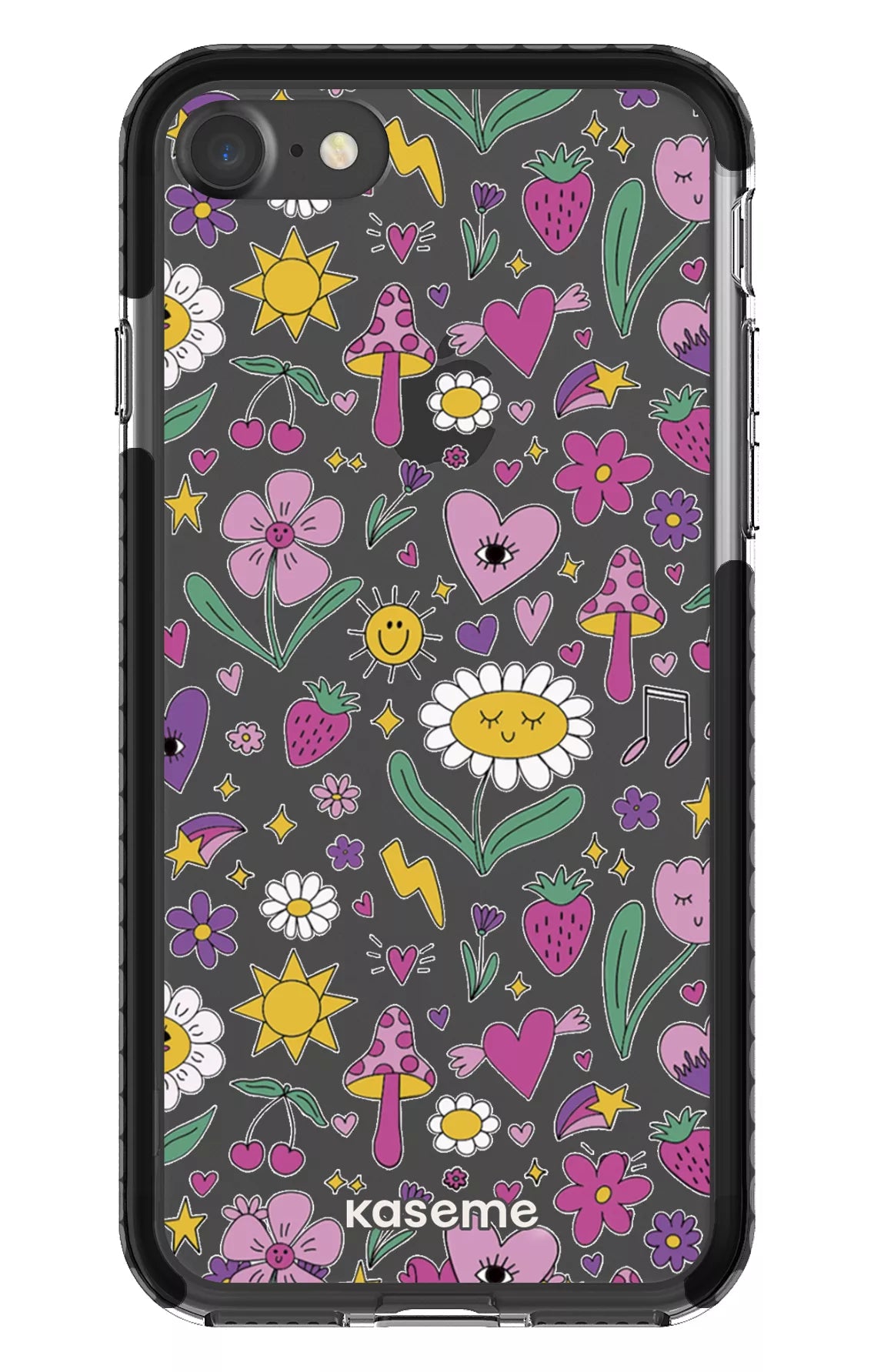 iPhone 7 Clear Case - Black Hypnotize Clear Case -