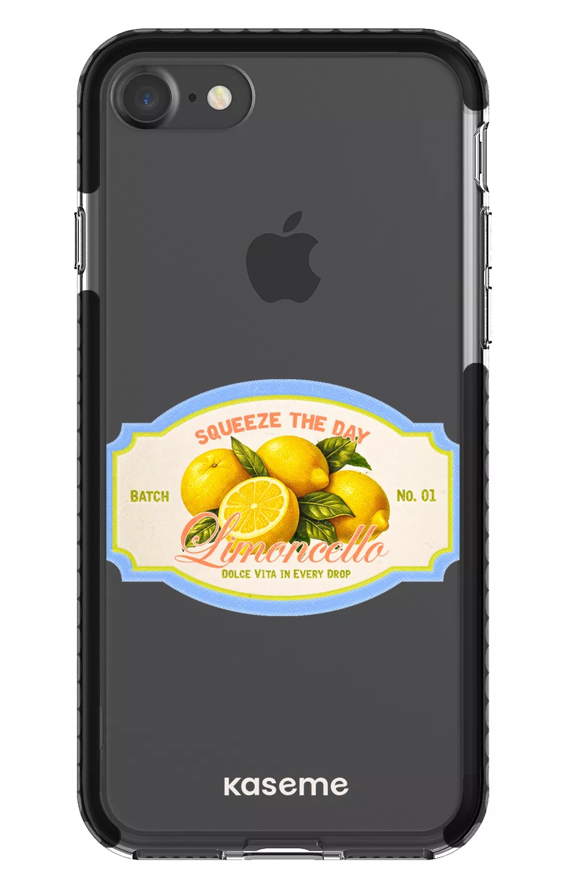 iPhone 7 Clear Case - Black Limoncello Clear Case -
