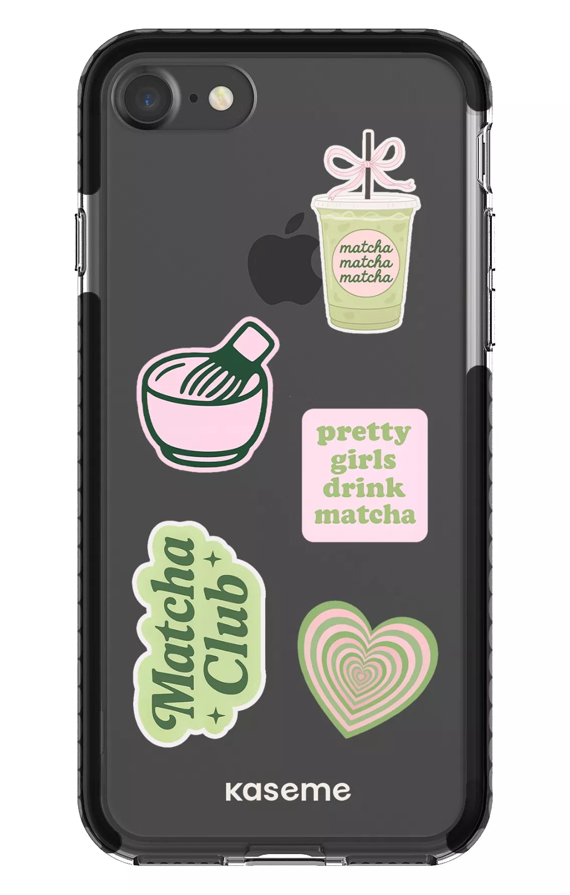 iPhone 7 Clear Case - Black Matcha Clear Case -