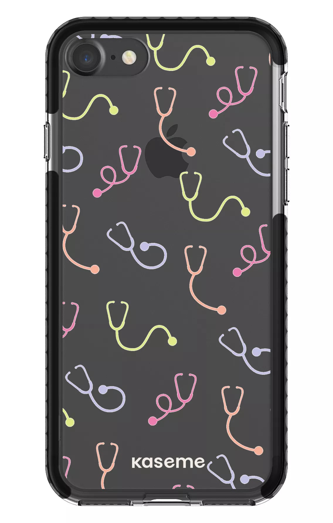 iPhone 7 Clear Case - Black Pulse Clear Case -