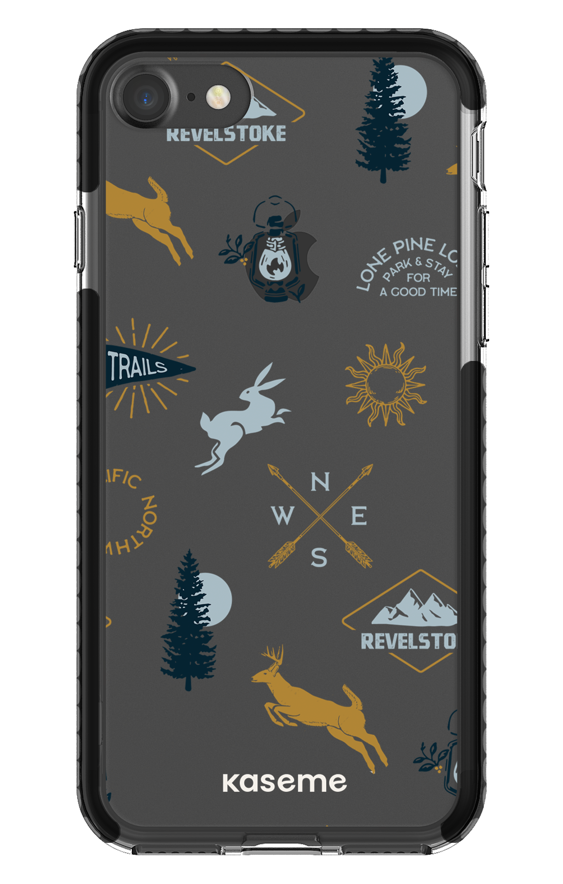 iPhone 7 Clear Case - Black Revelstoke white clear case -