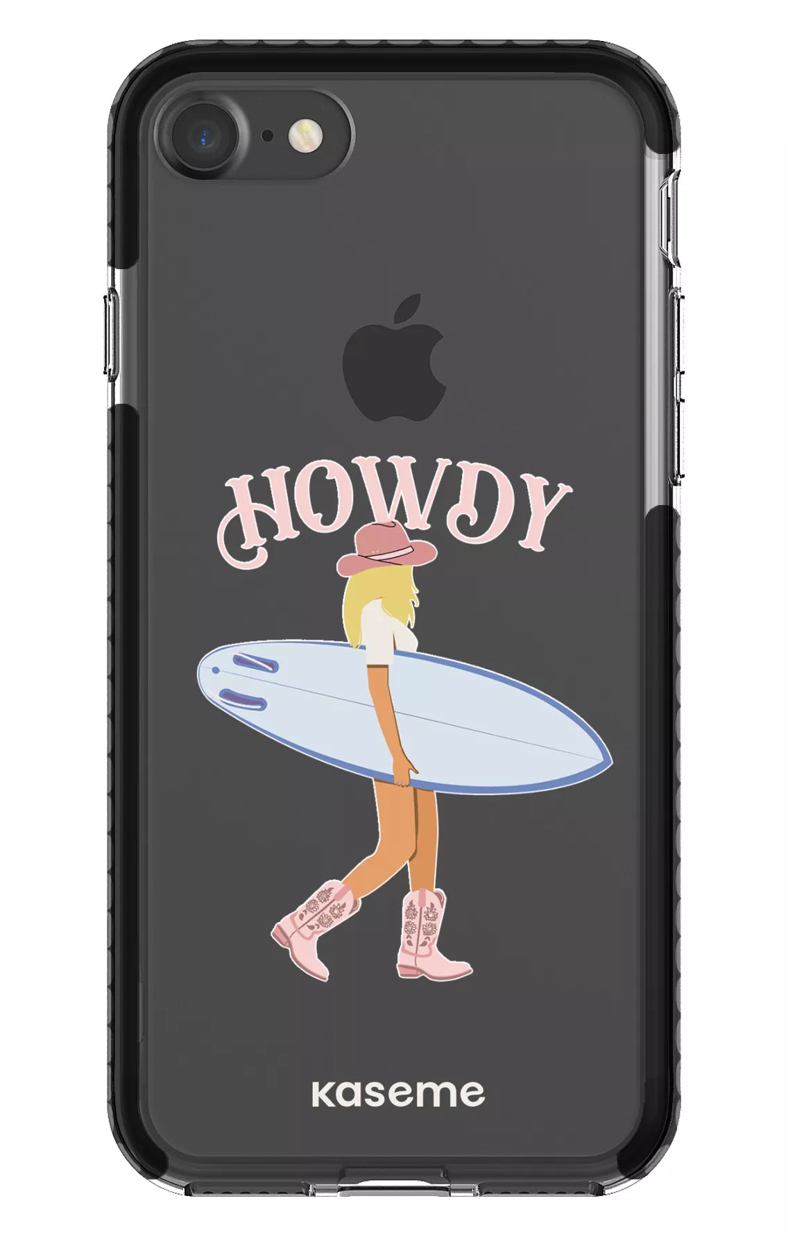 iPhone 7 Clear Case - Black Westsea Pink Clear Case -