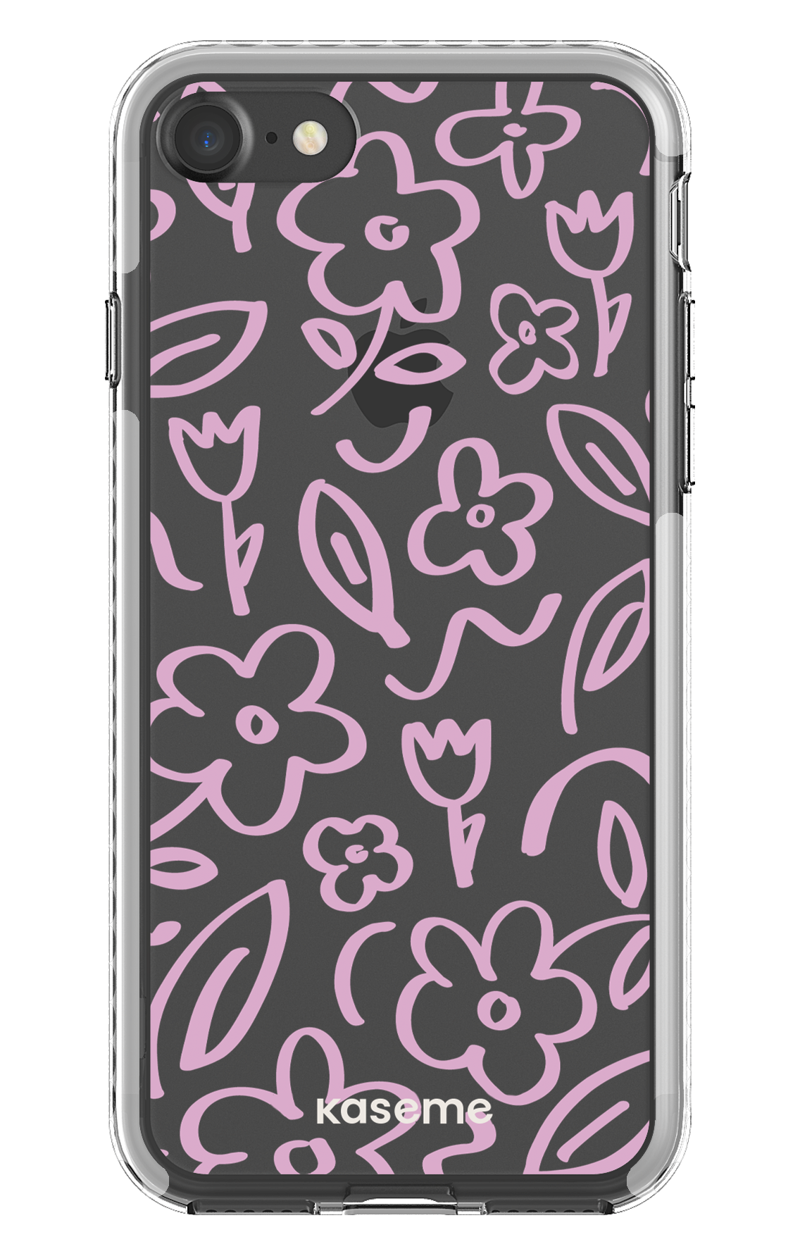 iPhone 7 Clear case - White Brooklyn pink Clear Case -