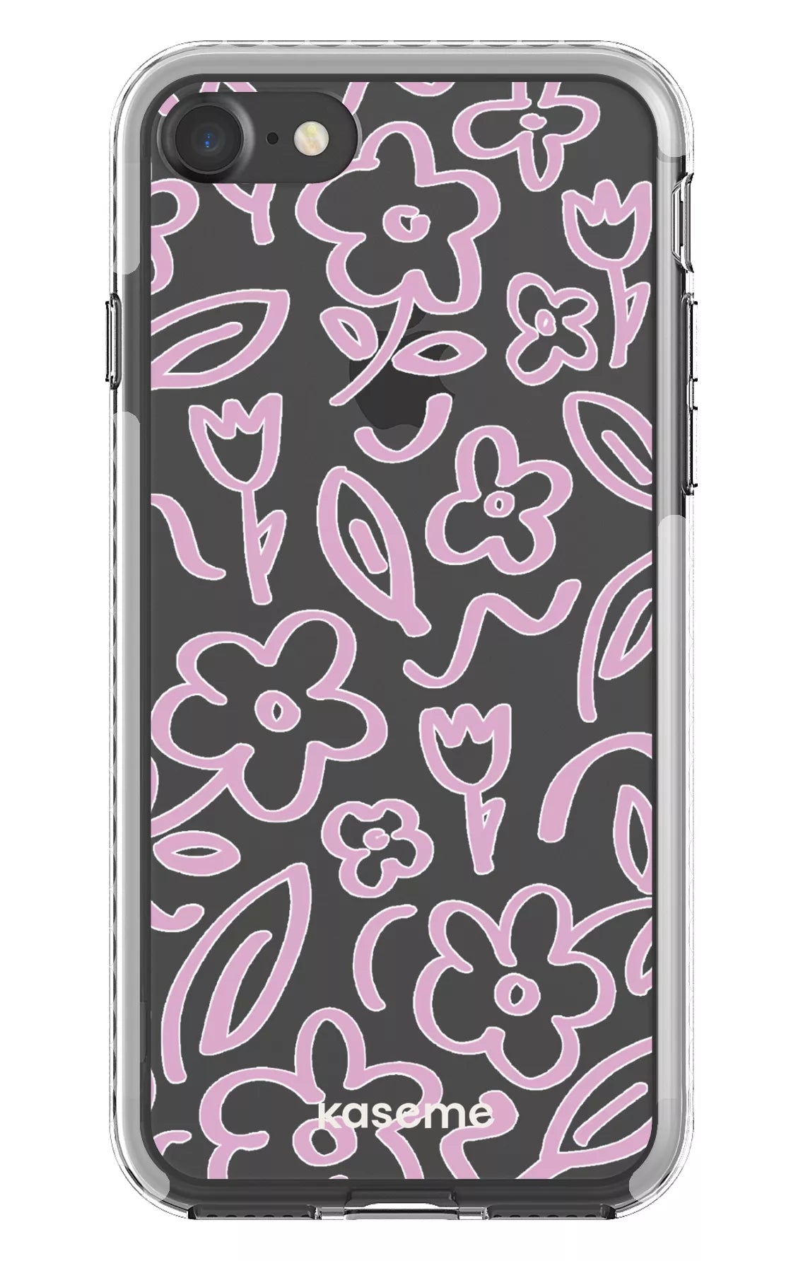 iPhone 7 Clear case - White Brooklyn pink Clear Case -