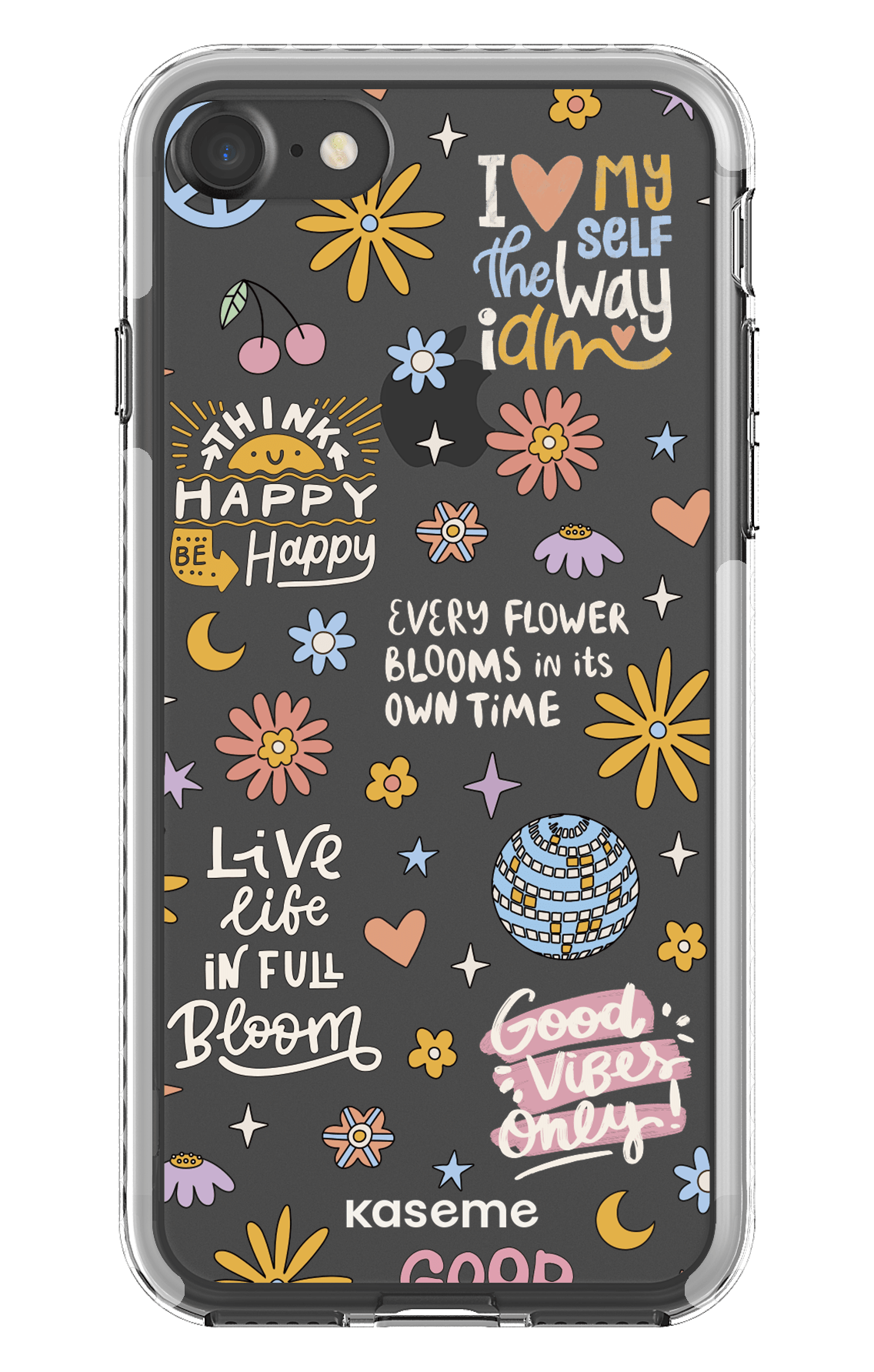 iPhone 7 Clear case - White Candid Clear Case -