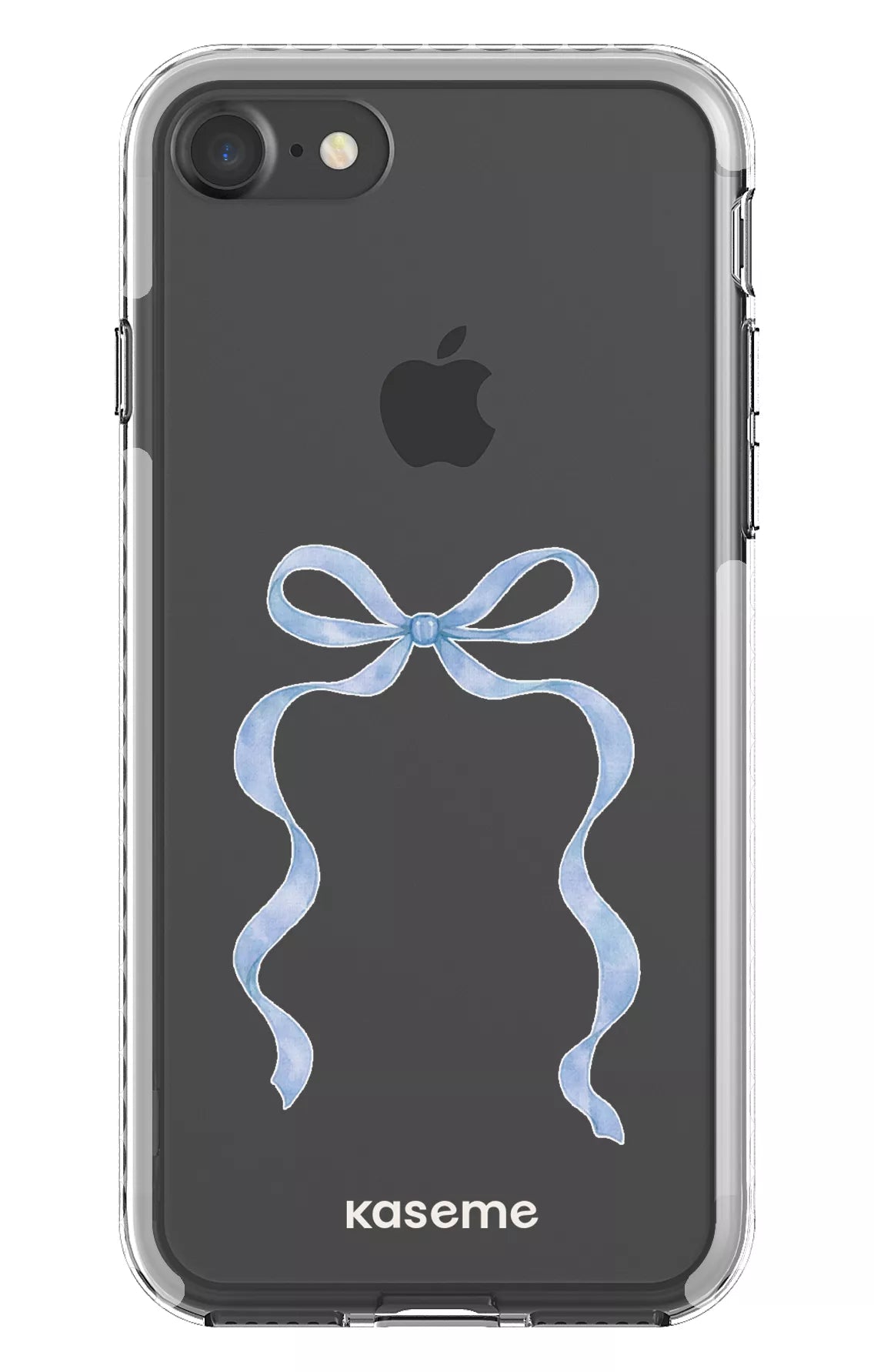 iPhone 7 Clear case - White Celeste Blue Clear Case -