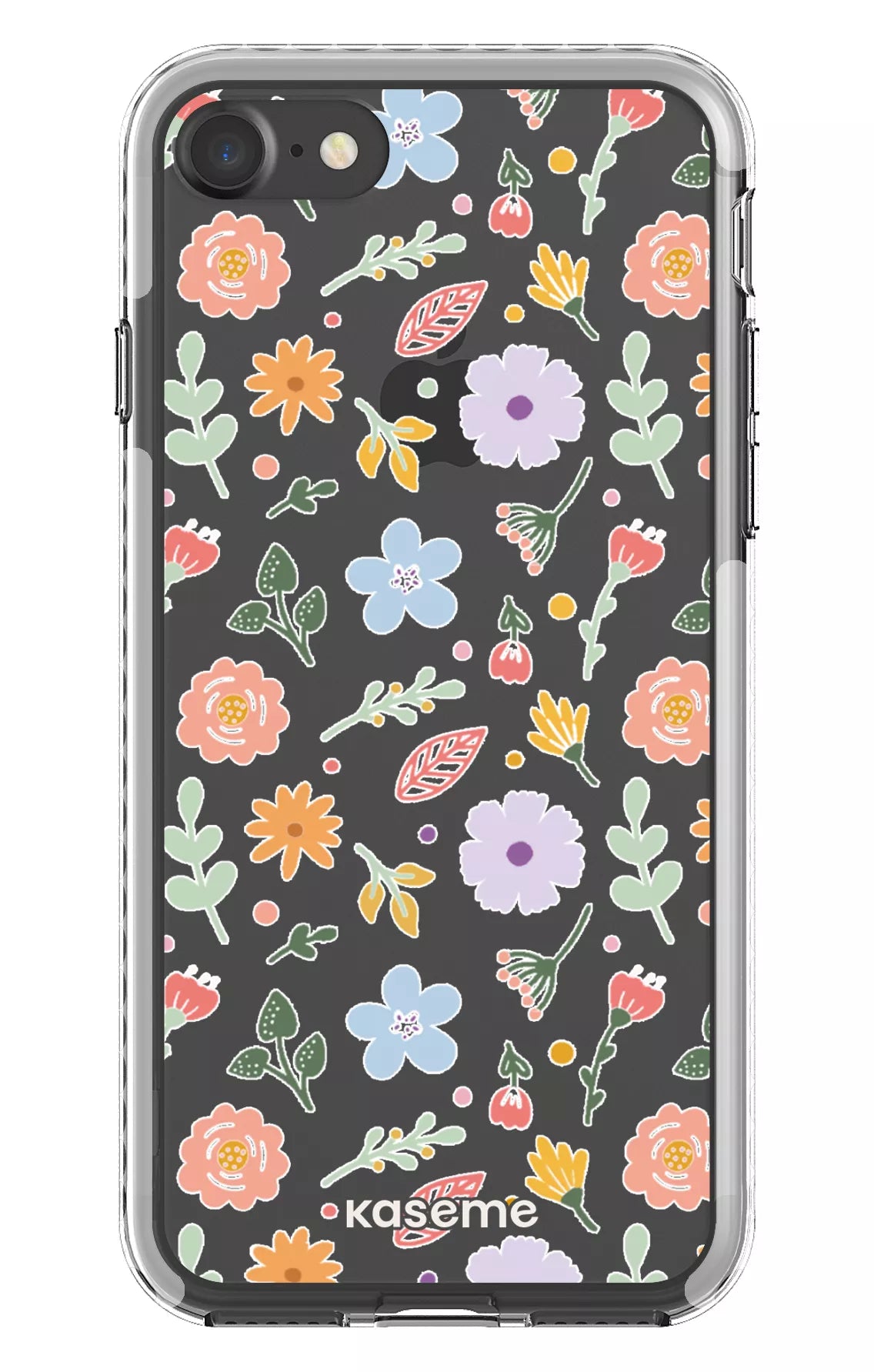 iPhone 7 Clear case - White Charm Clear Case -