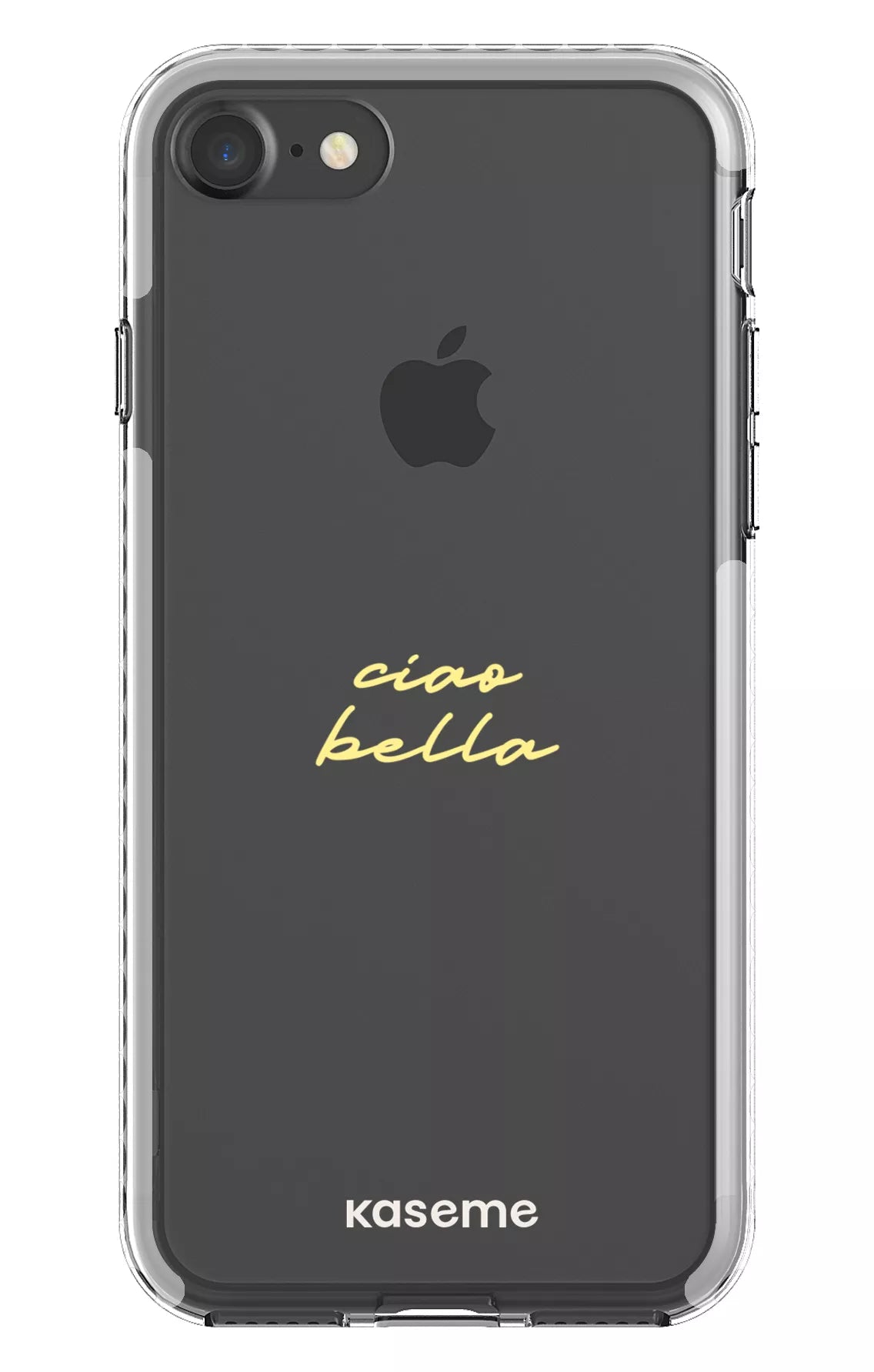 iPhone 7 Clear case - White Ciao Bella Clear Case -