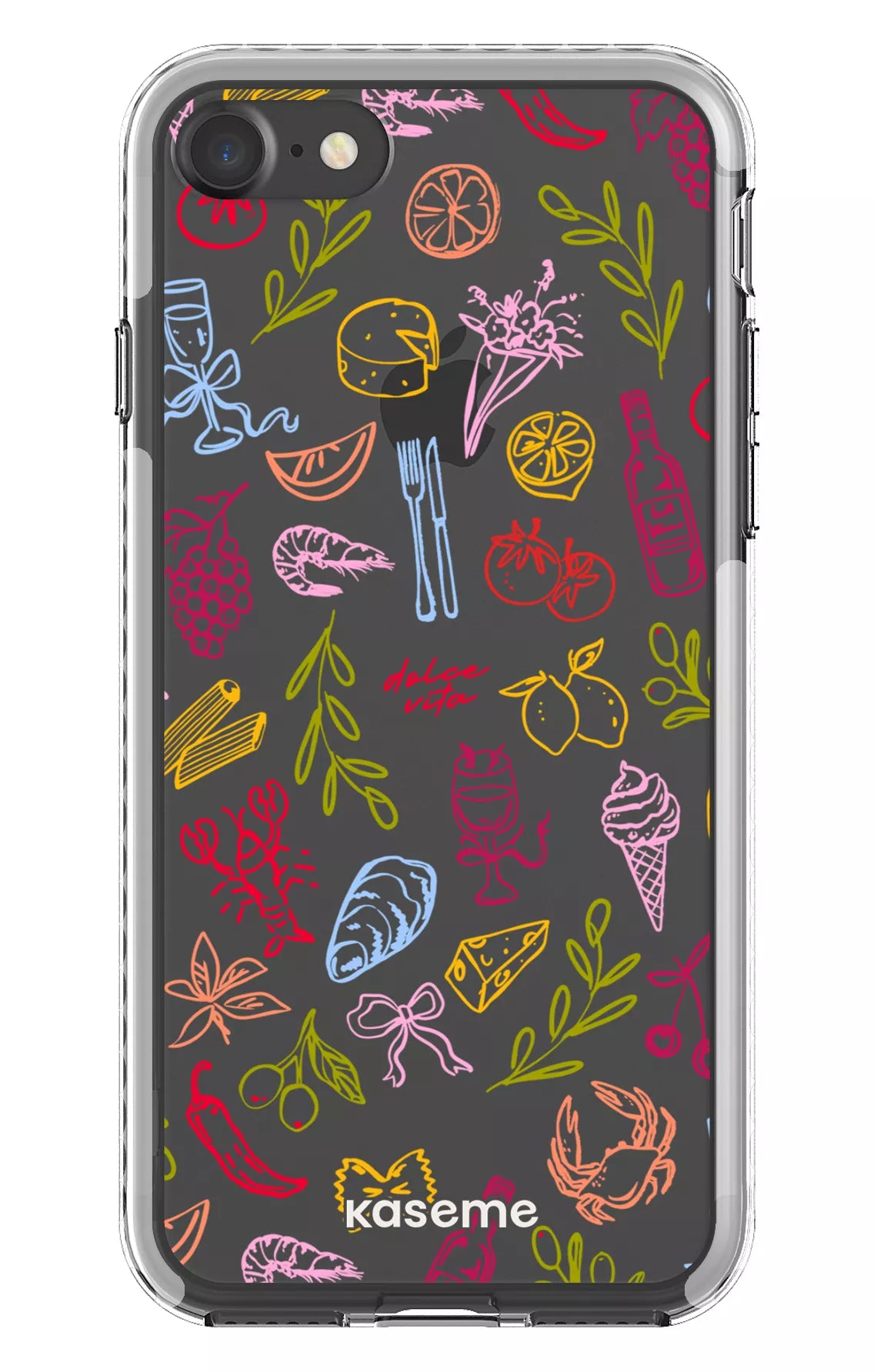 iPhone 7 Clear case - White Cucina Viva Clear Case -
