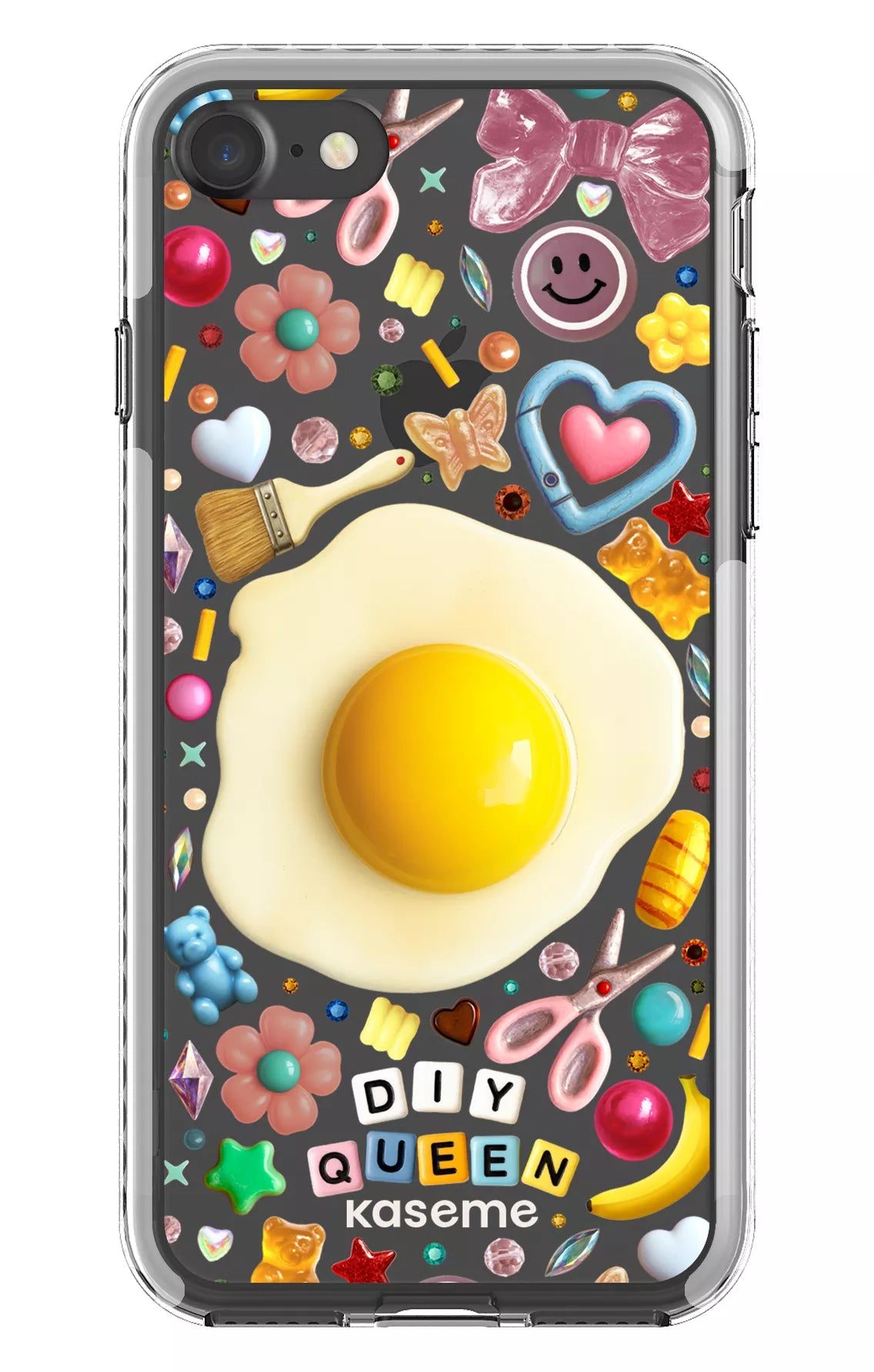 iPhone 7 Clear case - White DIY Queen Clear Case by Marianne Plaisance -