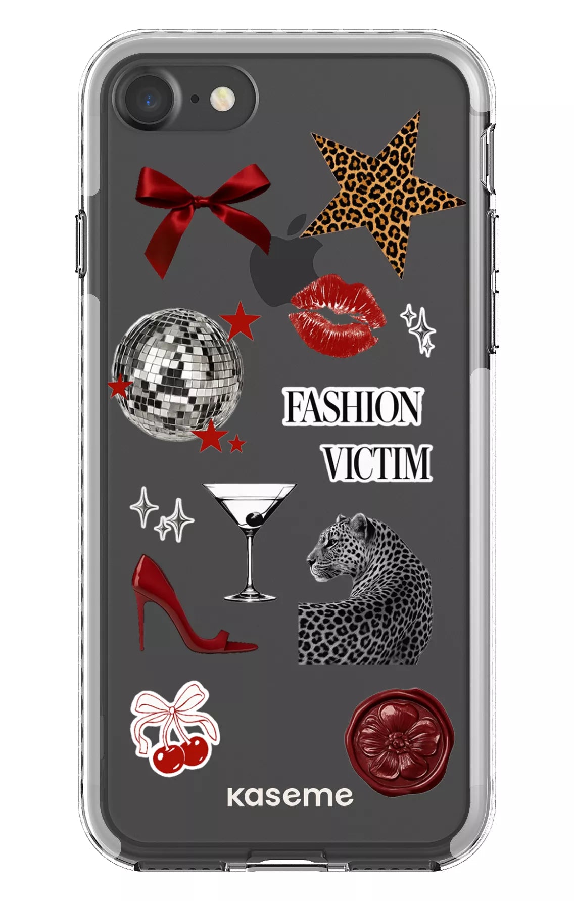 iPhone 7 Clear case - White Desire Clear Case -