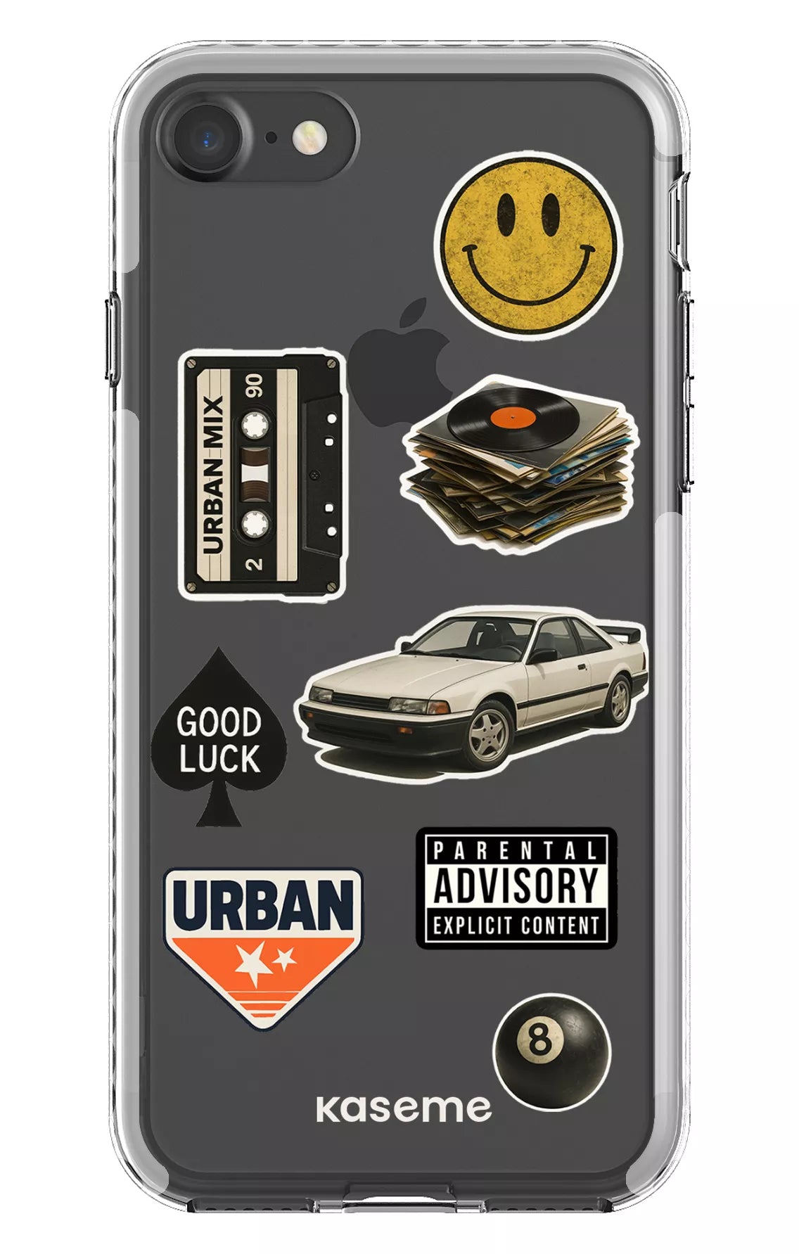 iPhone 7 Clear case - White Downtown Clear Case -