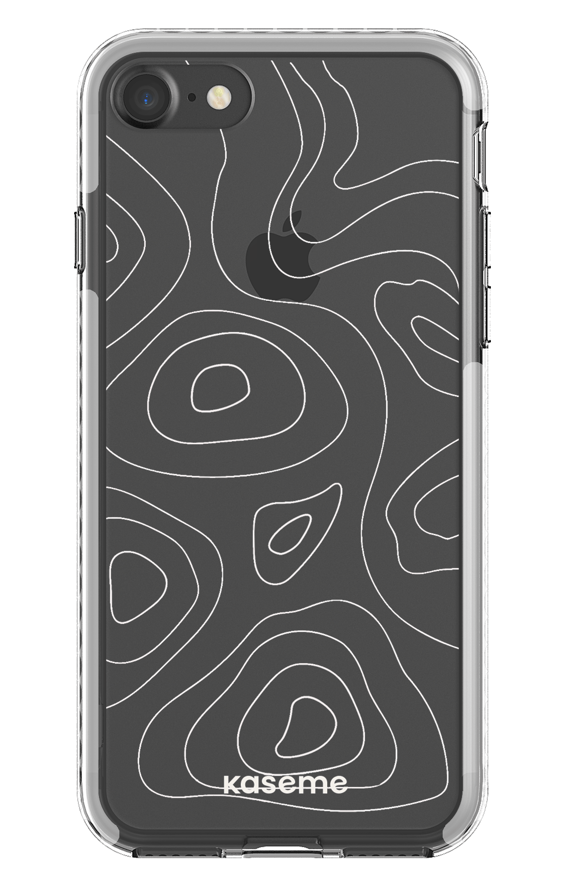 iPhone 7 Clear case - White Enigma Clear Case -