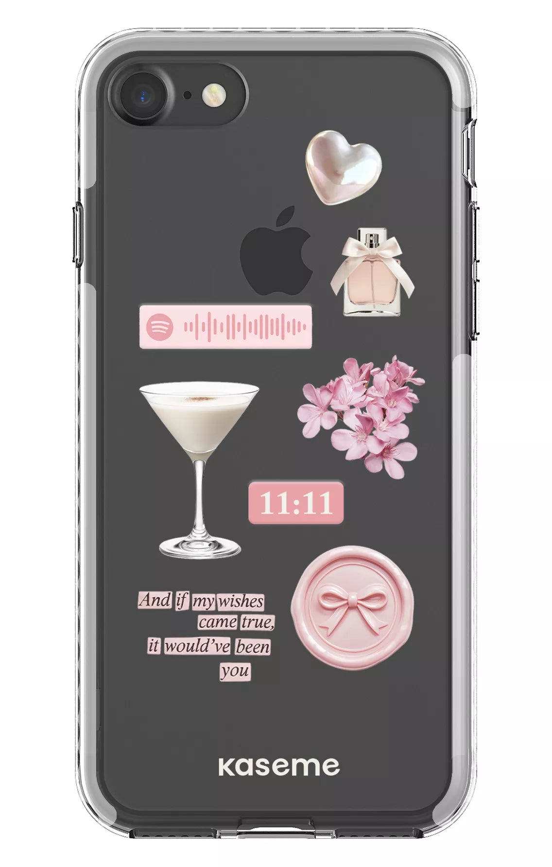 iPhone 7 Clear case - White Love Letters Clear Case -