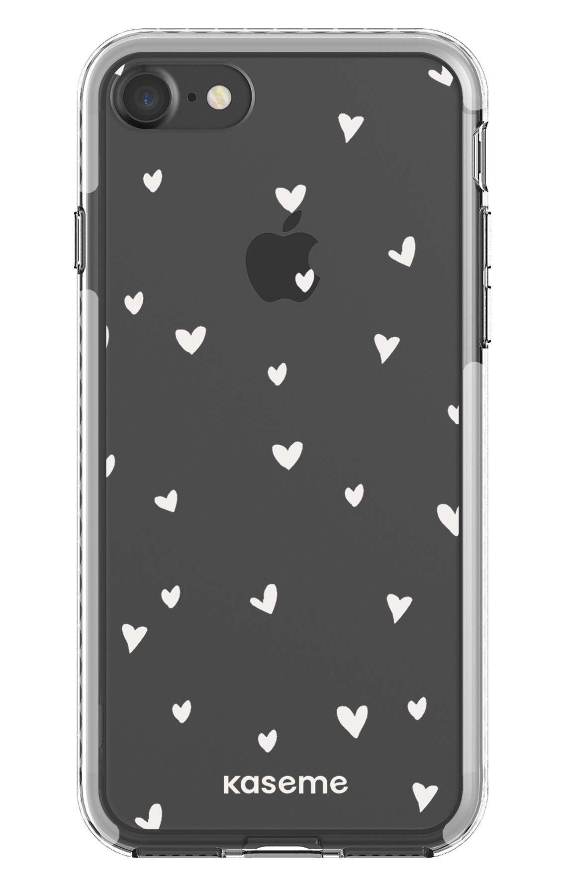 iPhone 7 Clear case - White Lovely Clear Case -