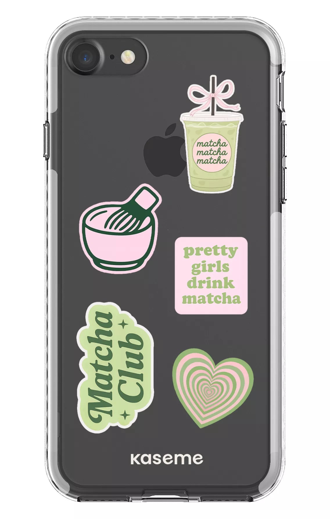 iPhone 7 Clear case - White Matcha Clear Case -