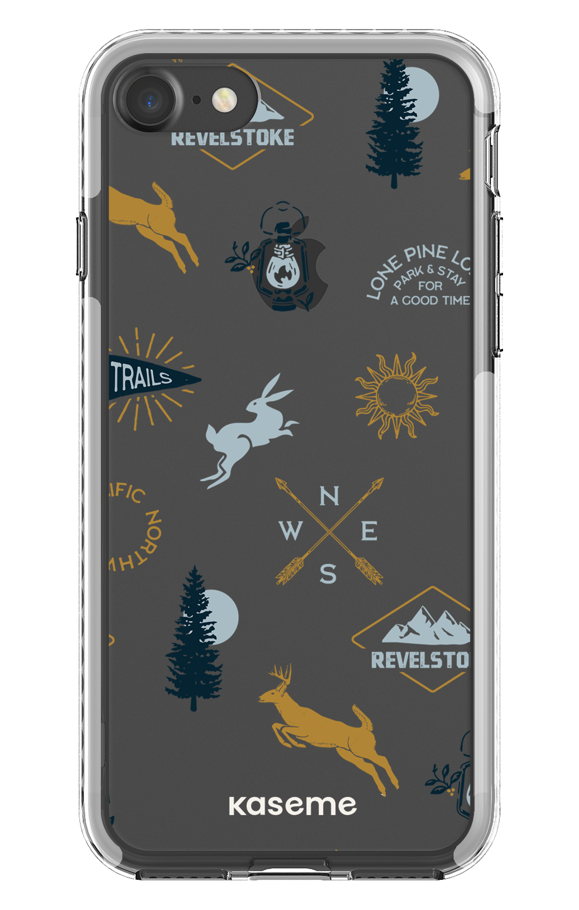 iPhone 7 Clear case - White Revelstoke white clear case -