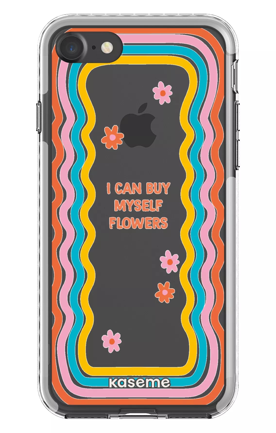 iPhone 7 Clear case - White She Can Clear Case -