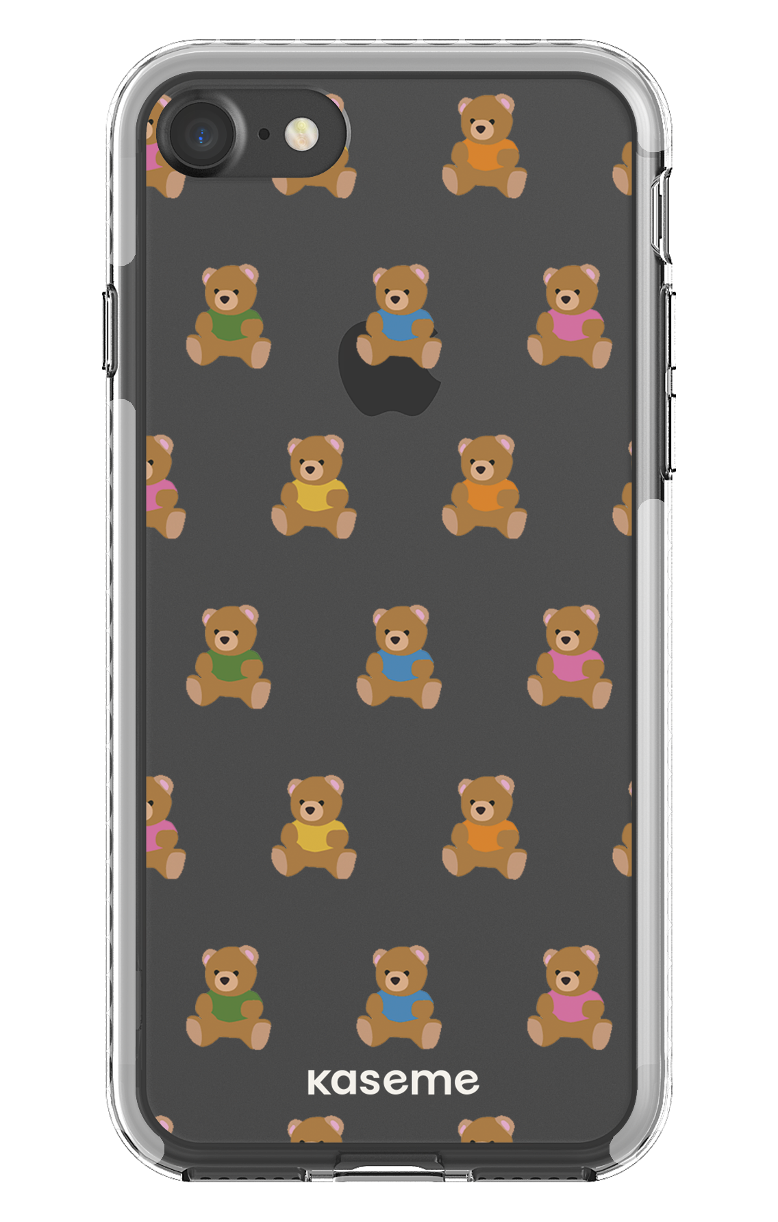 iPhone 7 Clear case - White Teddy Clear Case -
