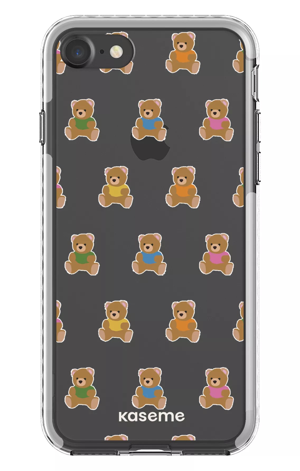 iPhone 7 Clear case - White Teddy Clear Case -