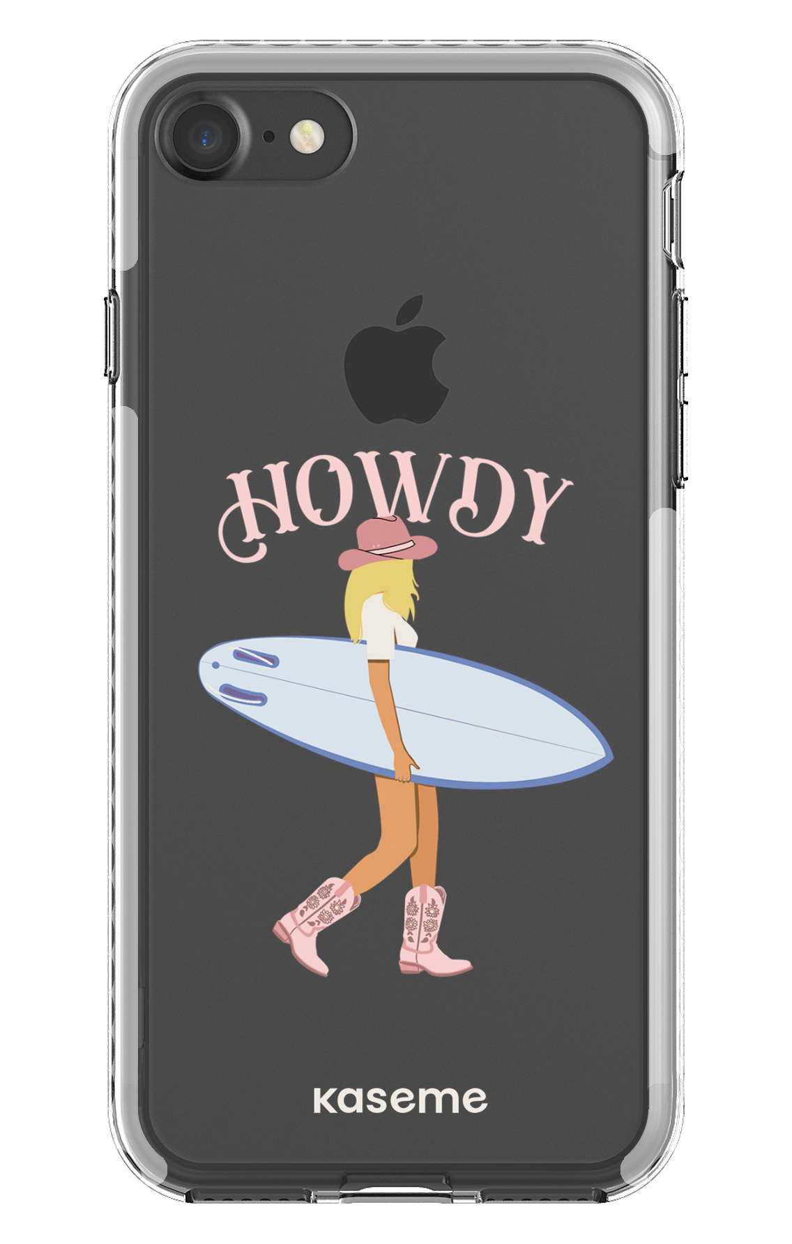 iPhone 7 Clear case - White Westsea Pink Clear Case -