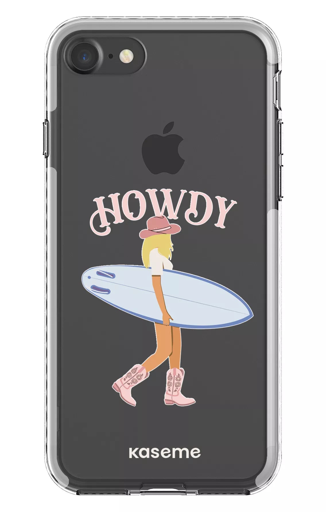 iPhone 7 Clear case - White Westsea Pink Clear Case -