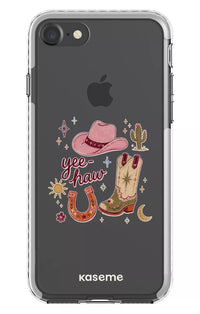 iPhone 7 Clear case - White Wild West Clear Case -