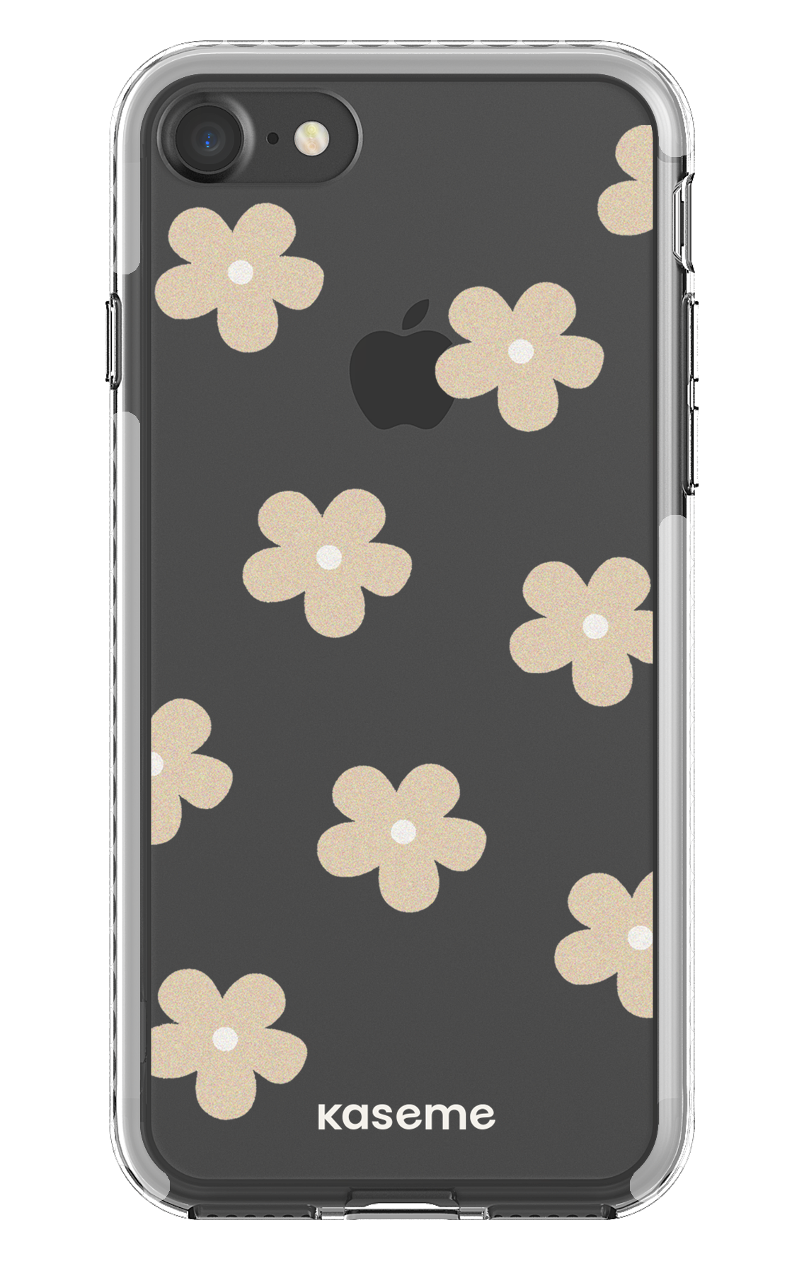iPhone 7 Clear case - White Woodstock Beige Clear Case -