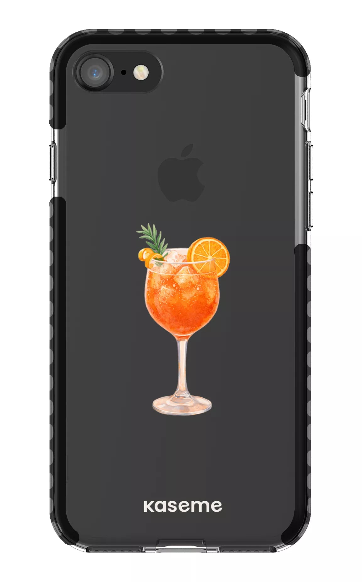 iPhone 8 Clear Case - Black Aperol Sunset Clear Case -