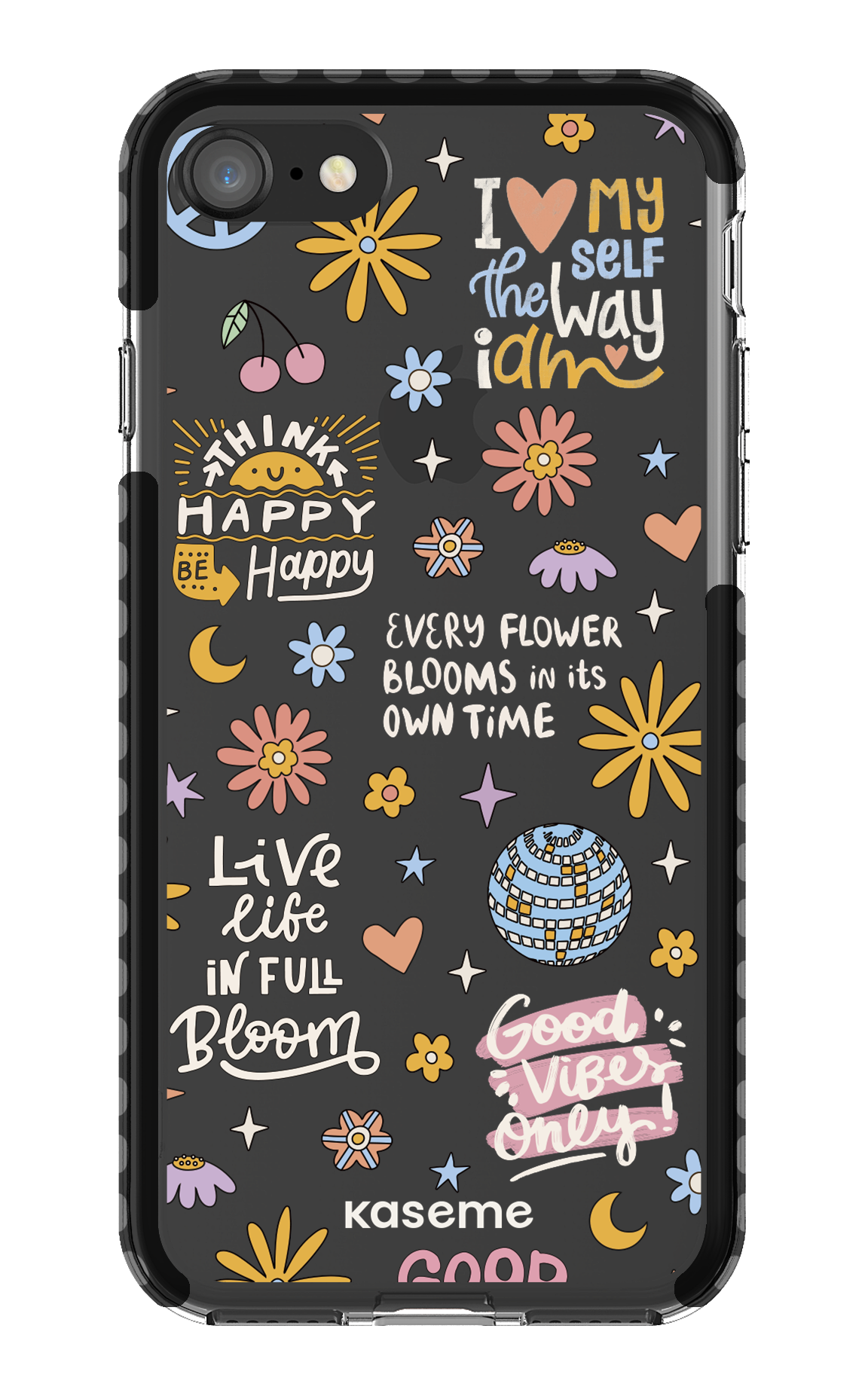 iPhone 8 Clear Case - Black Candid clear case -