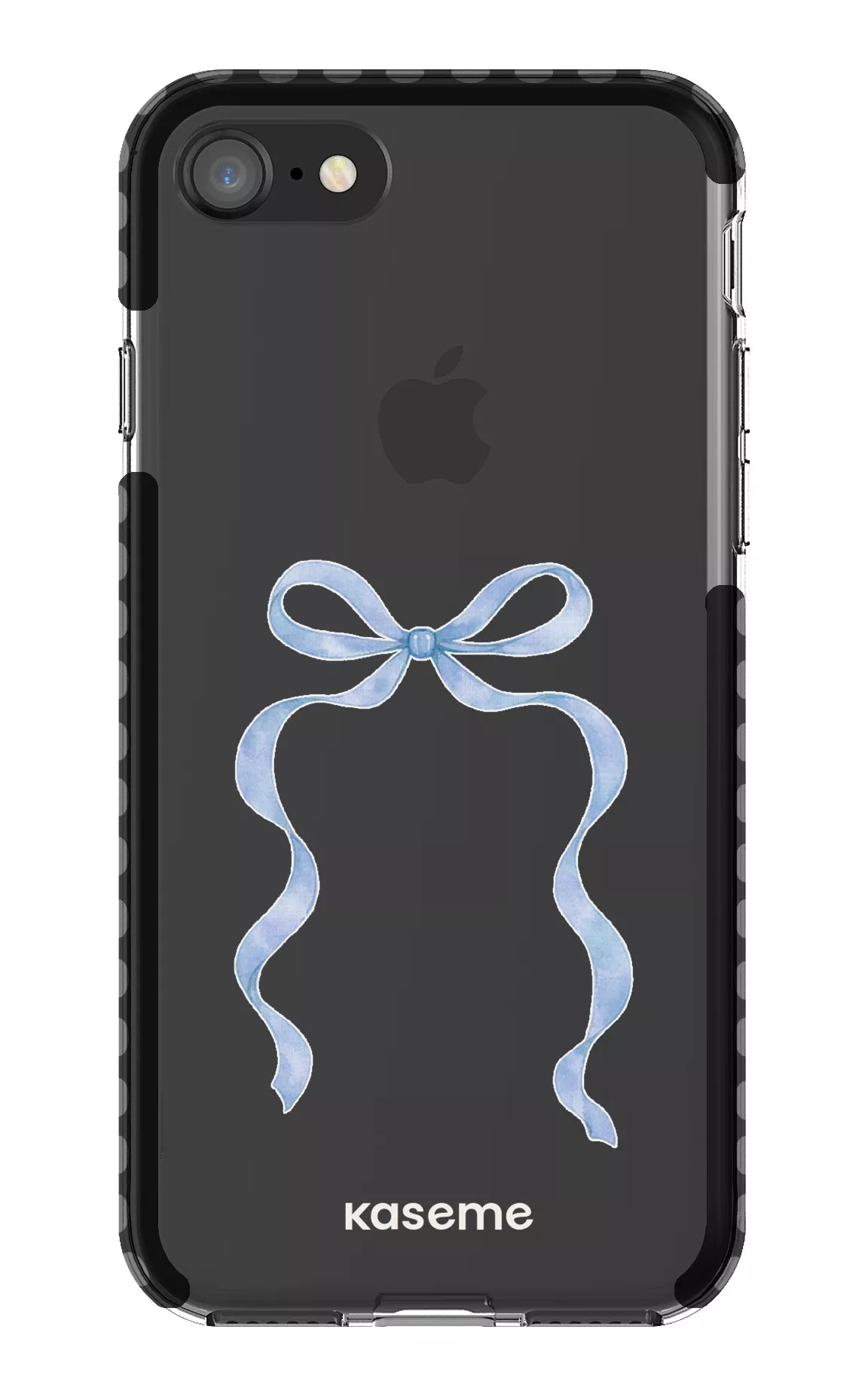 iPhone 8 Clear Case - Black Celeste Blue Clear Case -