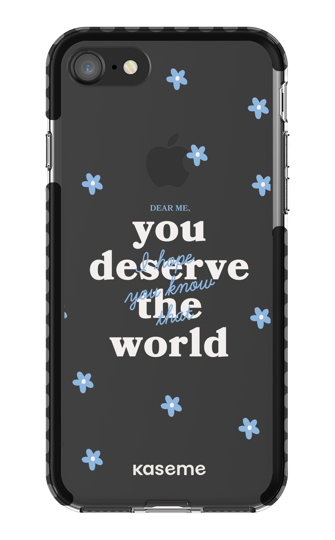 iPhone 8 Clear Case - Black Dear Me clear case -