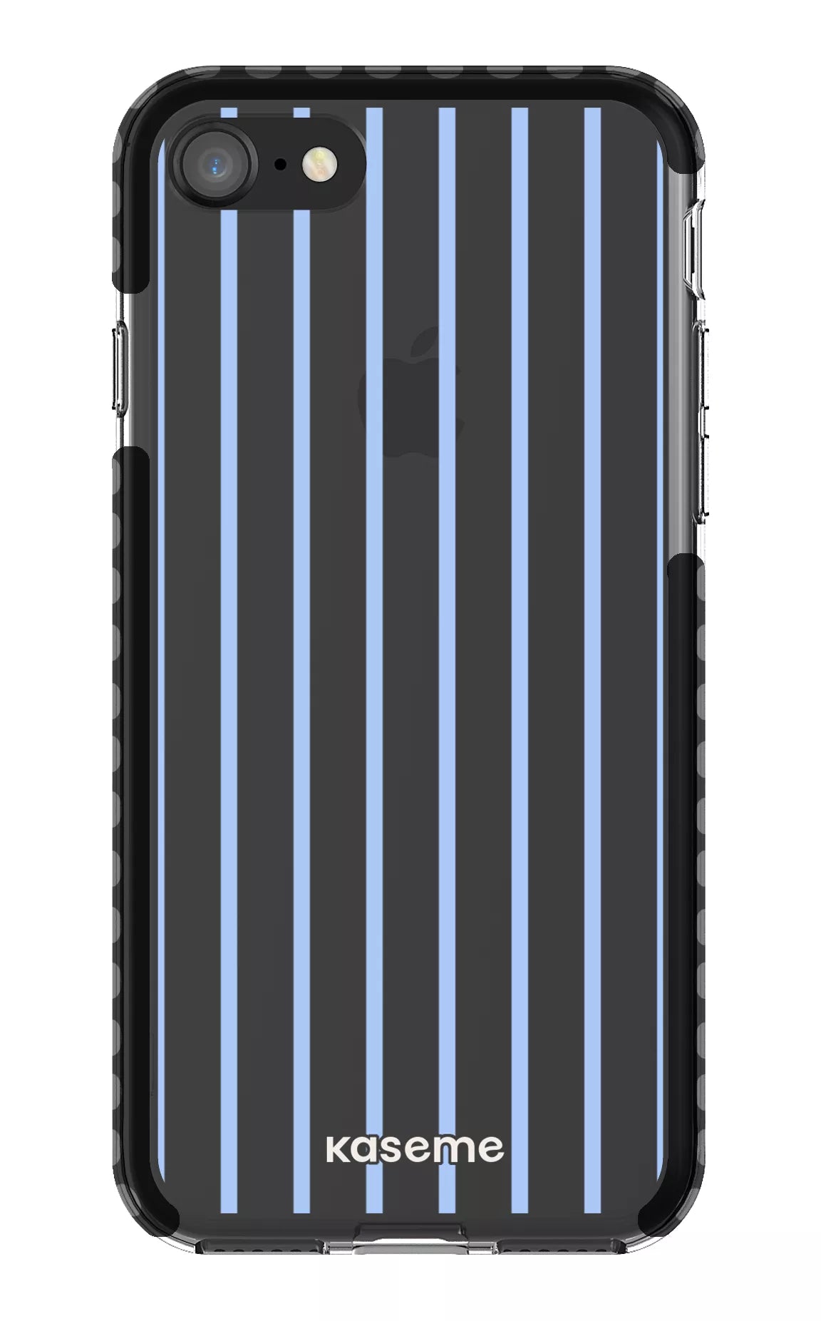 iPhone 8 Clear Case - Black Dolce Striscia Blue Clear Case -