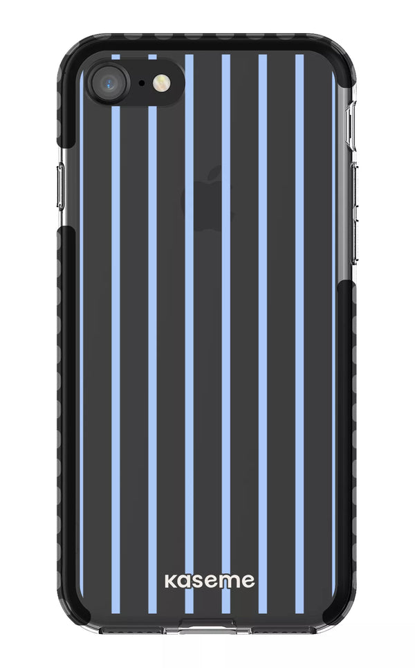 iPhone 8 Clear Case - Black Dolce Striscia Blue Clear Case -