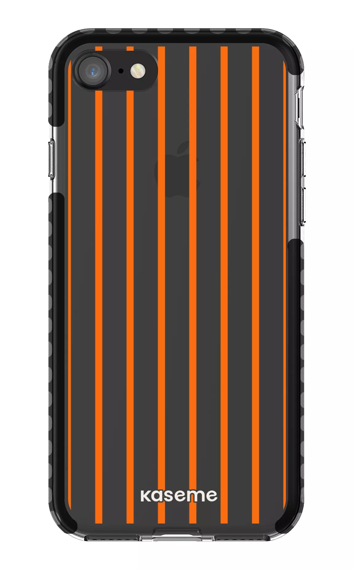 iPhone 8 Clear Case - Black Dolce Striscia Orange Clear Case -