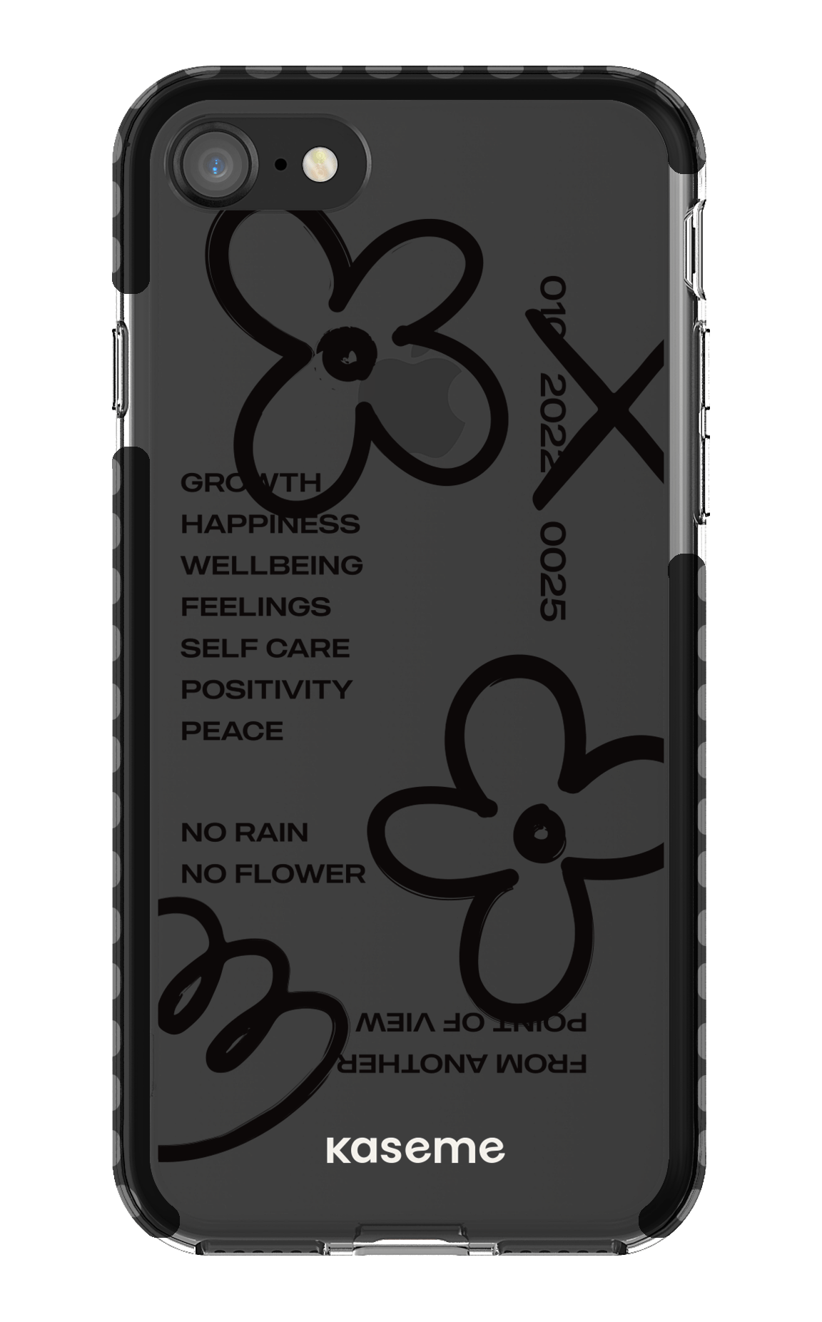 iPhone 8 Clear Case - Black Feelings black clear case -