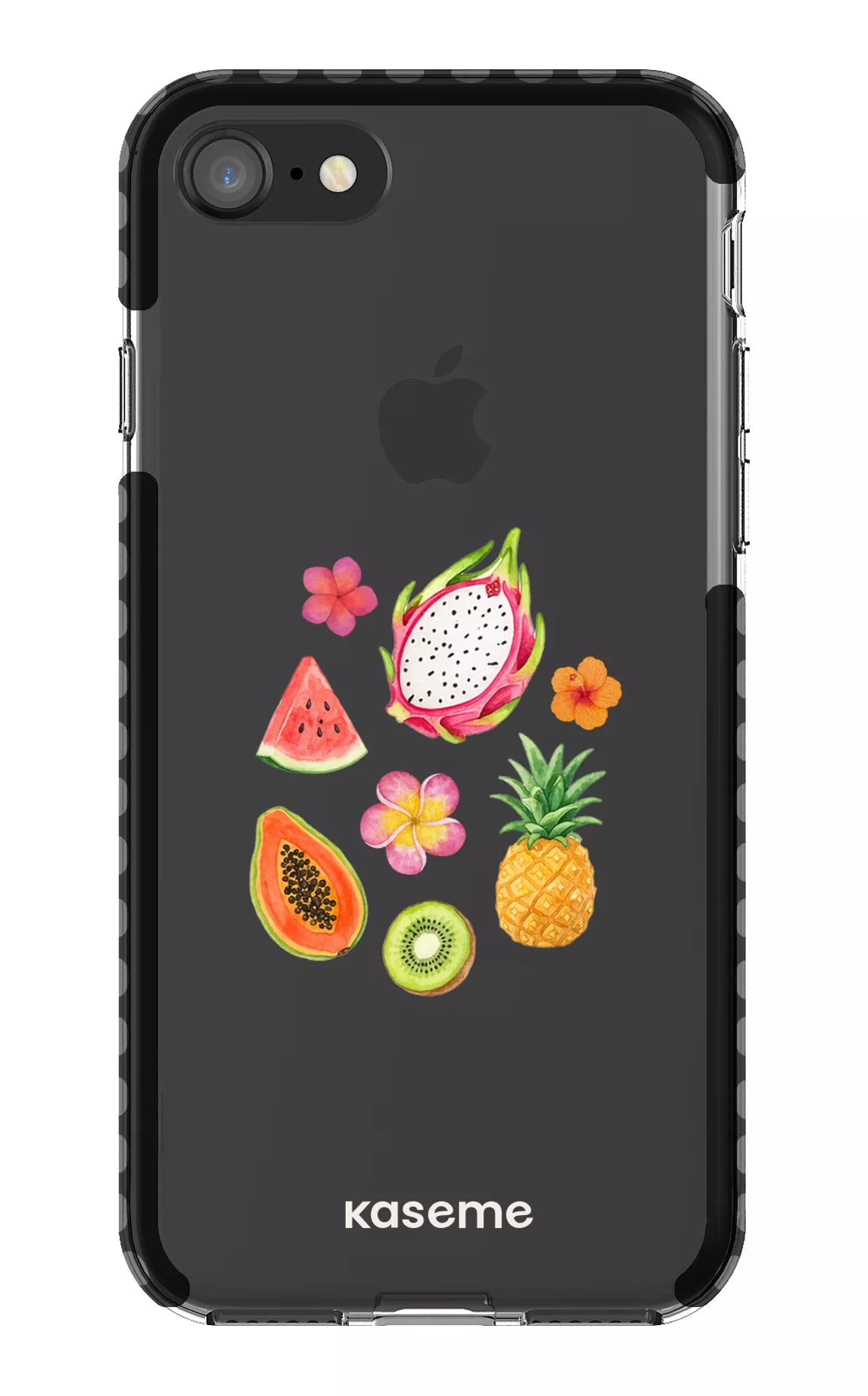 iPhone 8 Clear Case - Black Fresca Tropicale Clear Case -