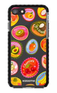 iPhone 8 Clear Case - Black Frutti Clear Case -