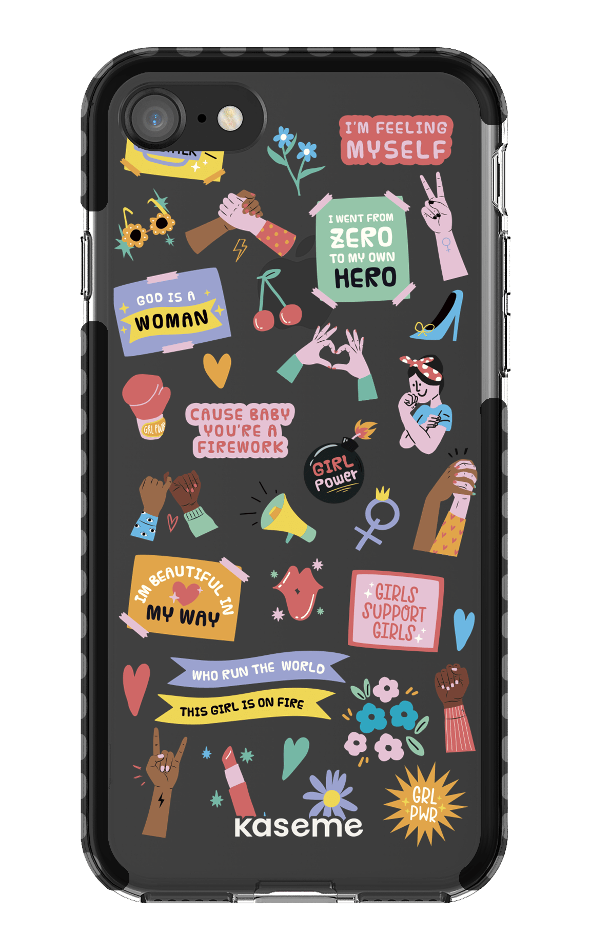 iPhone 8 Clear Case - Black Girl Boss Clear Case -