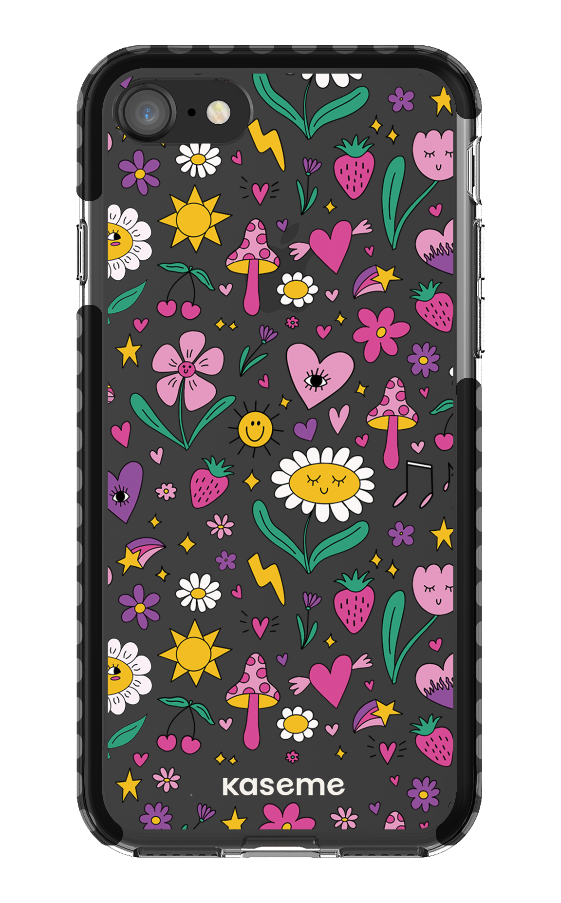 iPhone 8 Clear Case - Black Hypnotize Clear Case -