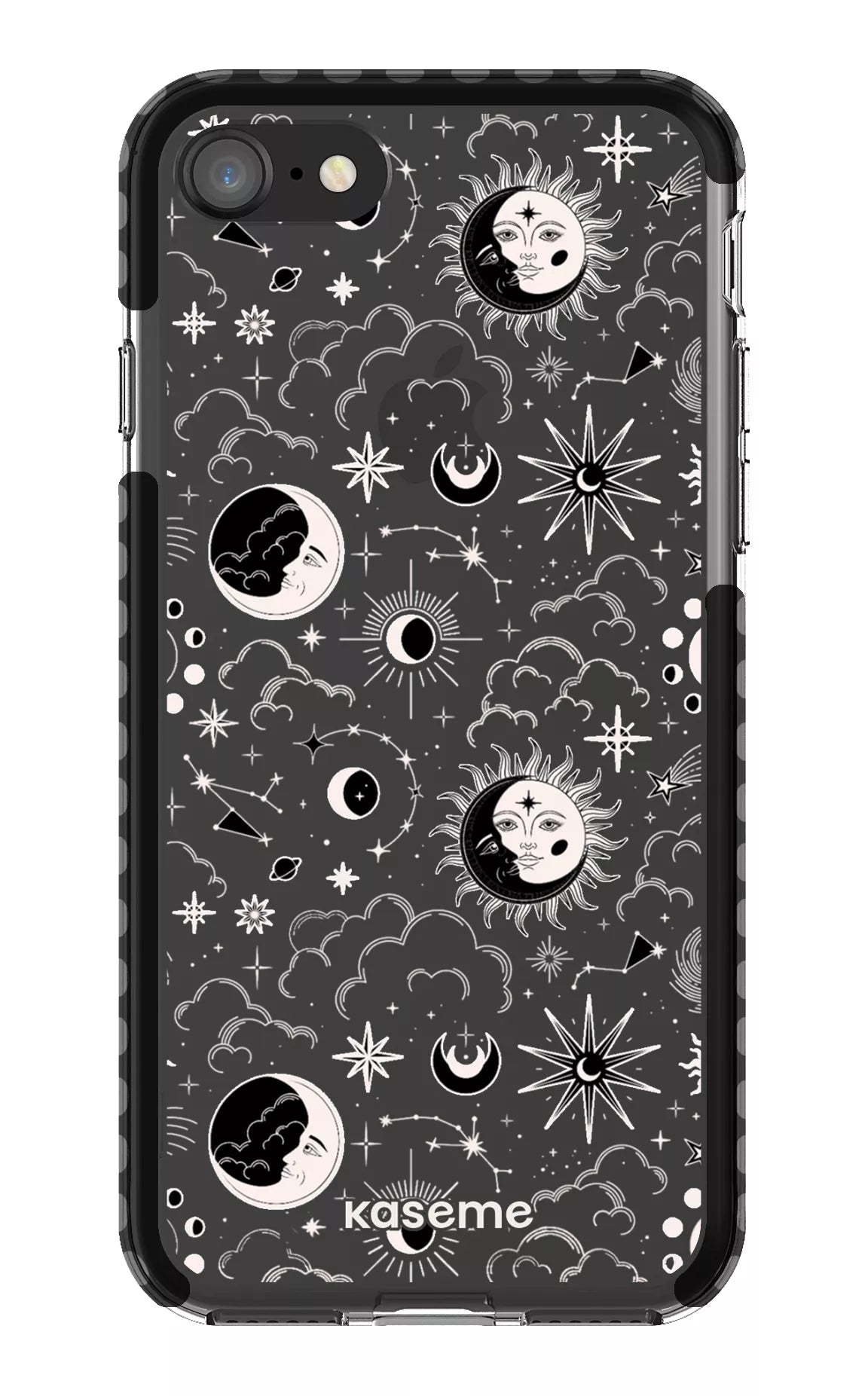 iPhone 8 Clear Case - Black Milky Way White Clear Case -