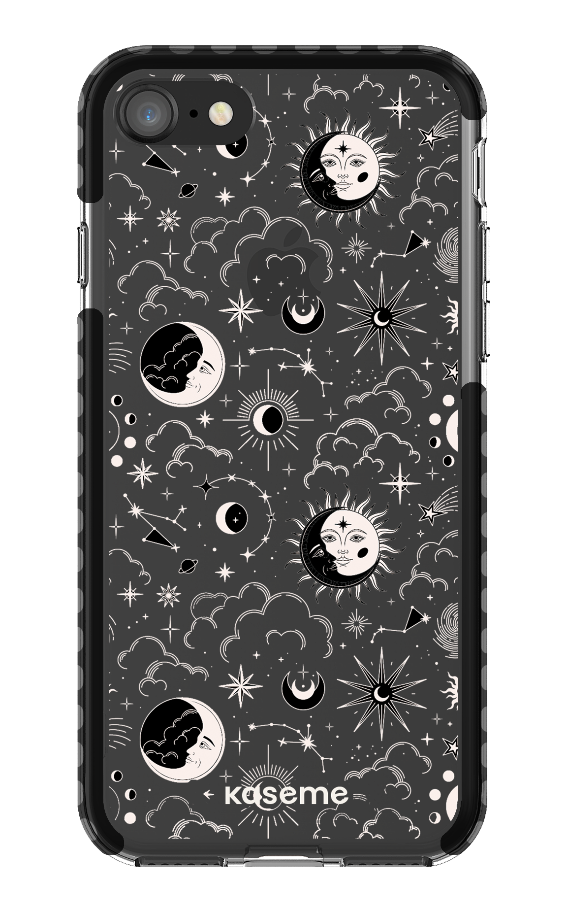 iPhone 8 Clear Case - Black Milky Way White Clear Case -