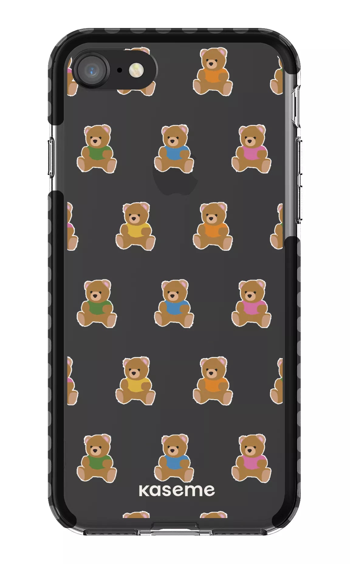 iPhone 8 Clear Case - Black Teddy Clear Case -