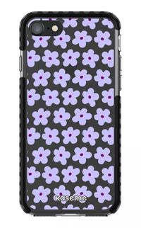 iPhone 8 Clear Case - Black Viva la Fiori Orange Clear Case -
