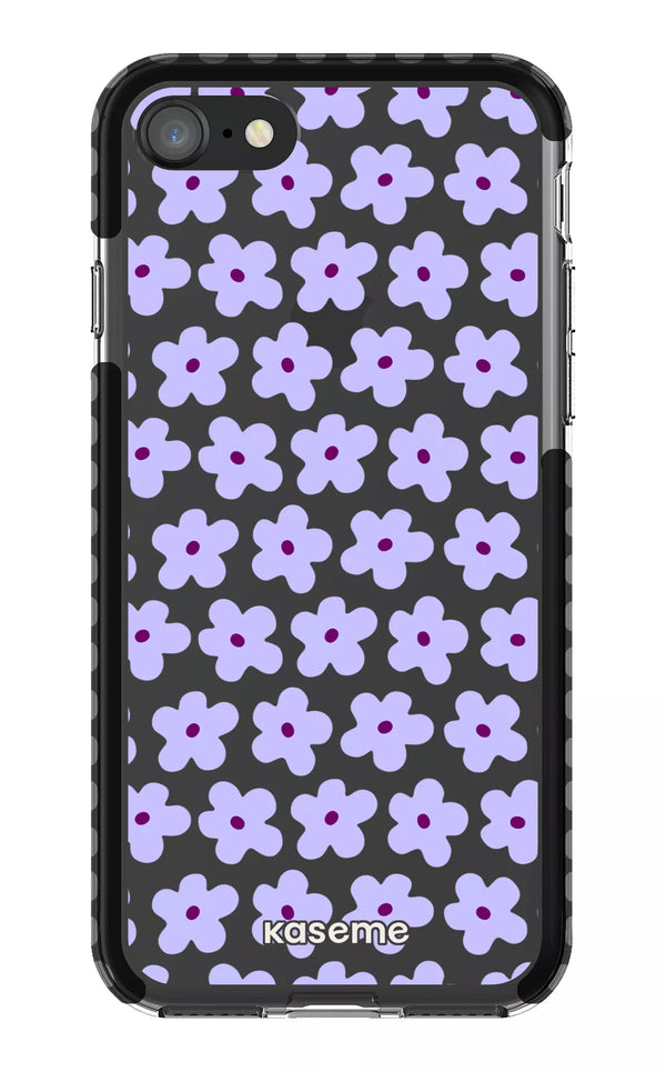 iPhone 8 Clear Case - Black Viva la Fiori Orange Clear Case -