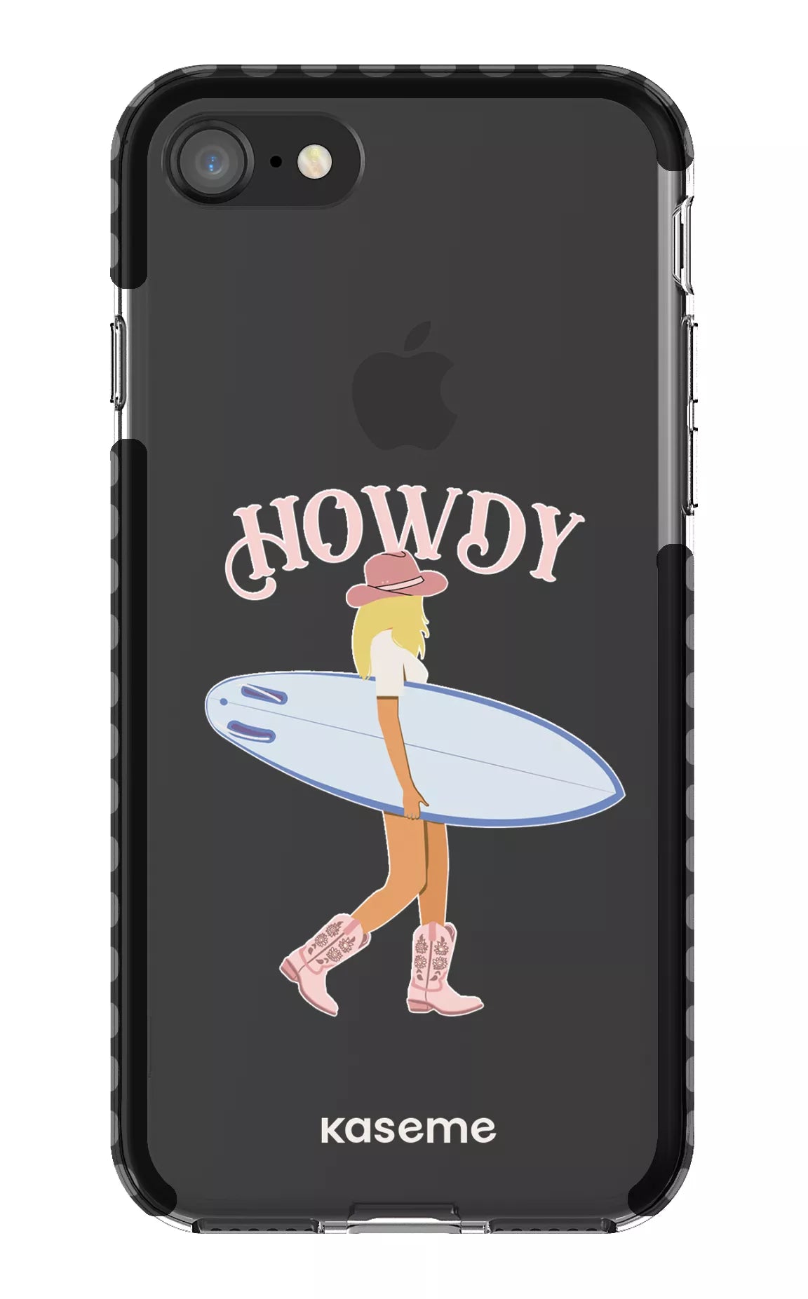iPhone 8 Clear Case - Black Westsea Pink Clear Case -