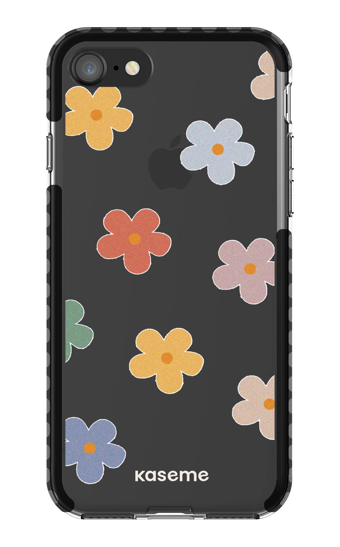 iPhone 8 Clear Case - Black Woodstock Big Clear Case -