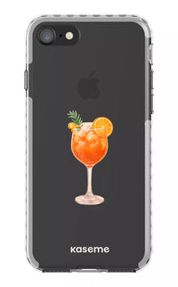 iPhone 8 Clear Case - White Aperol Sunset Clear Case -