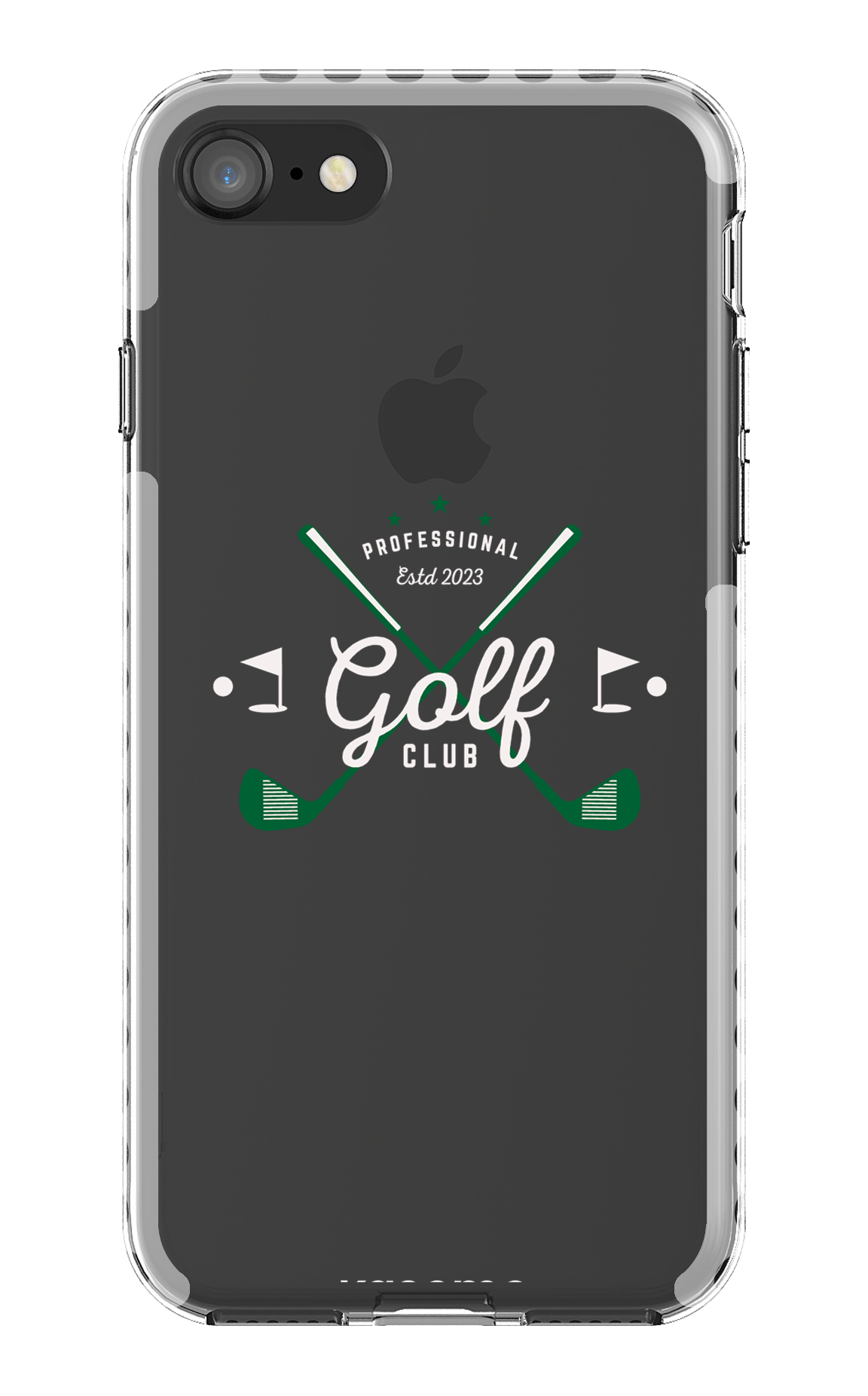 iPhone 8 Clear Case - White Bogey clear case -